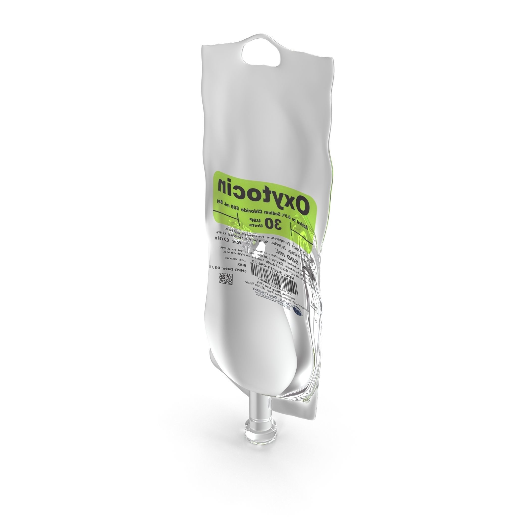 IV bag 500ml Low-poly 3D model_6