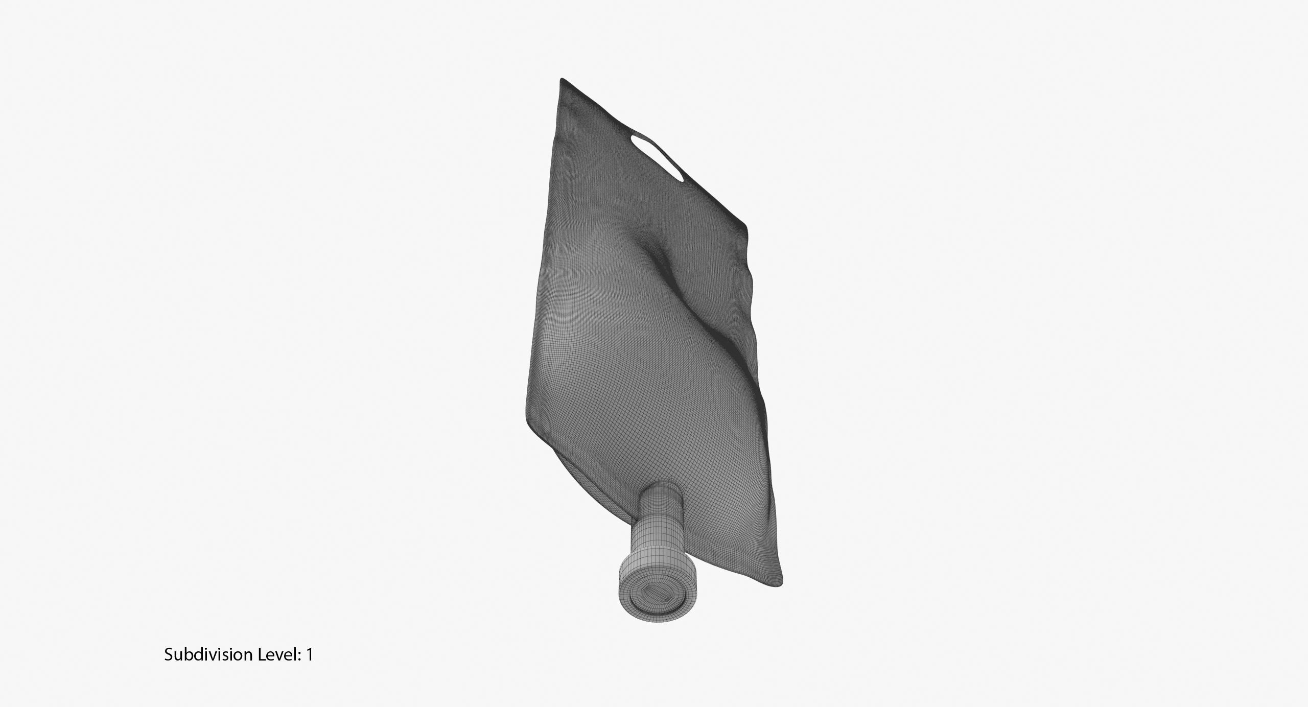 IV bag 500ml Low-poly 3D model_19