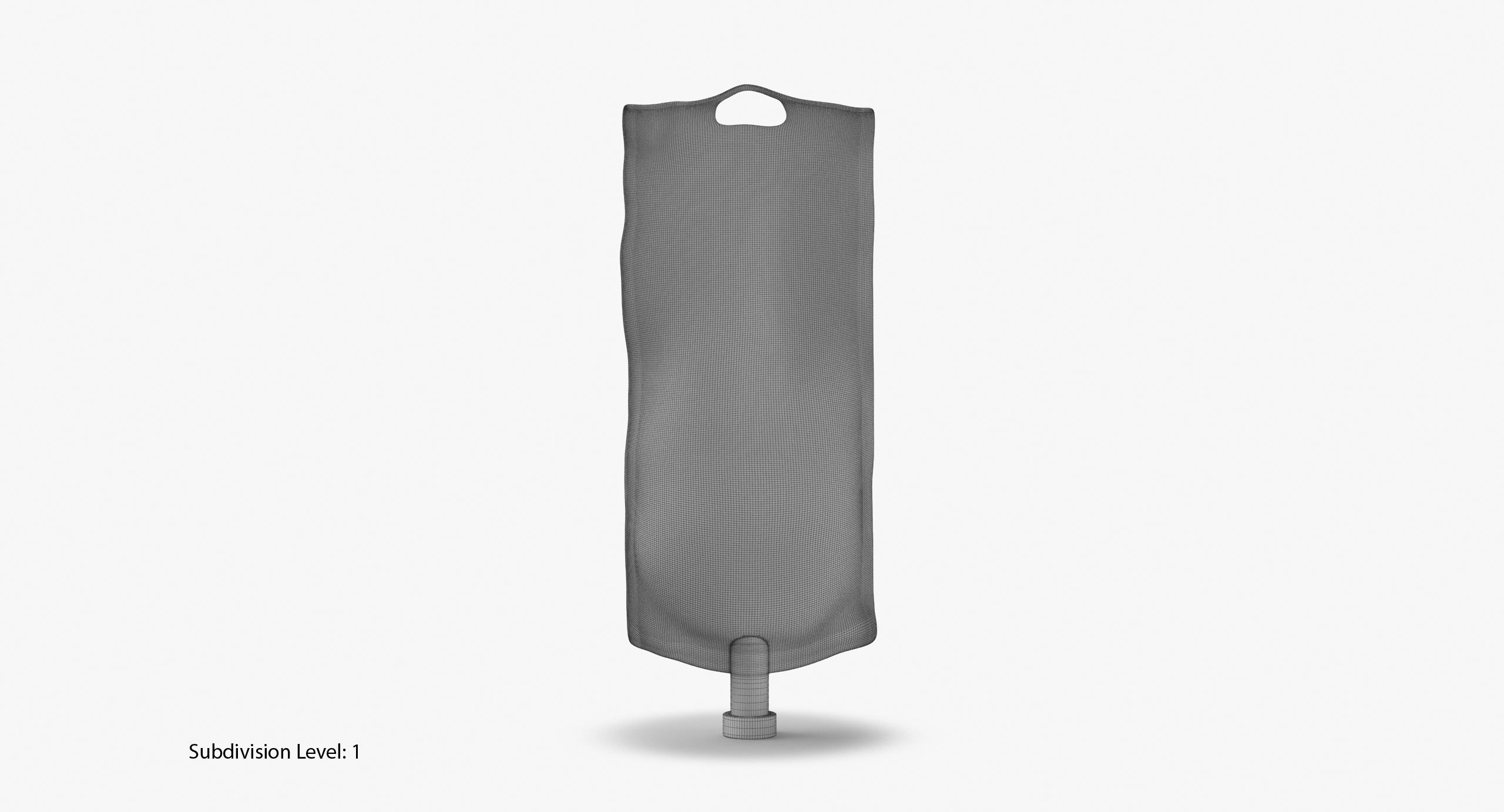 IV bag 500ml Low-poly 3D model_15