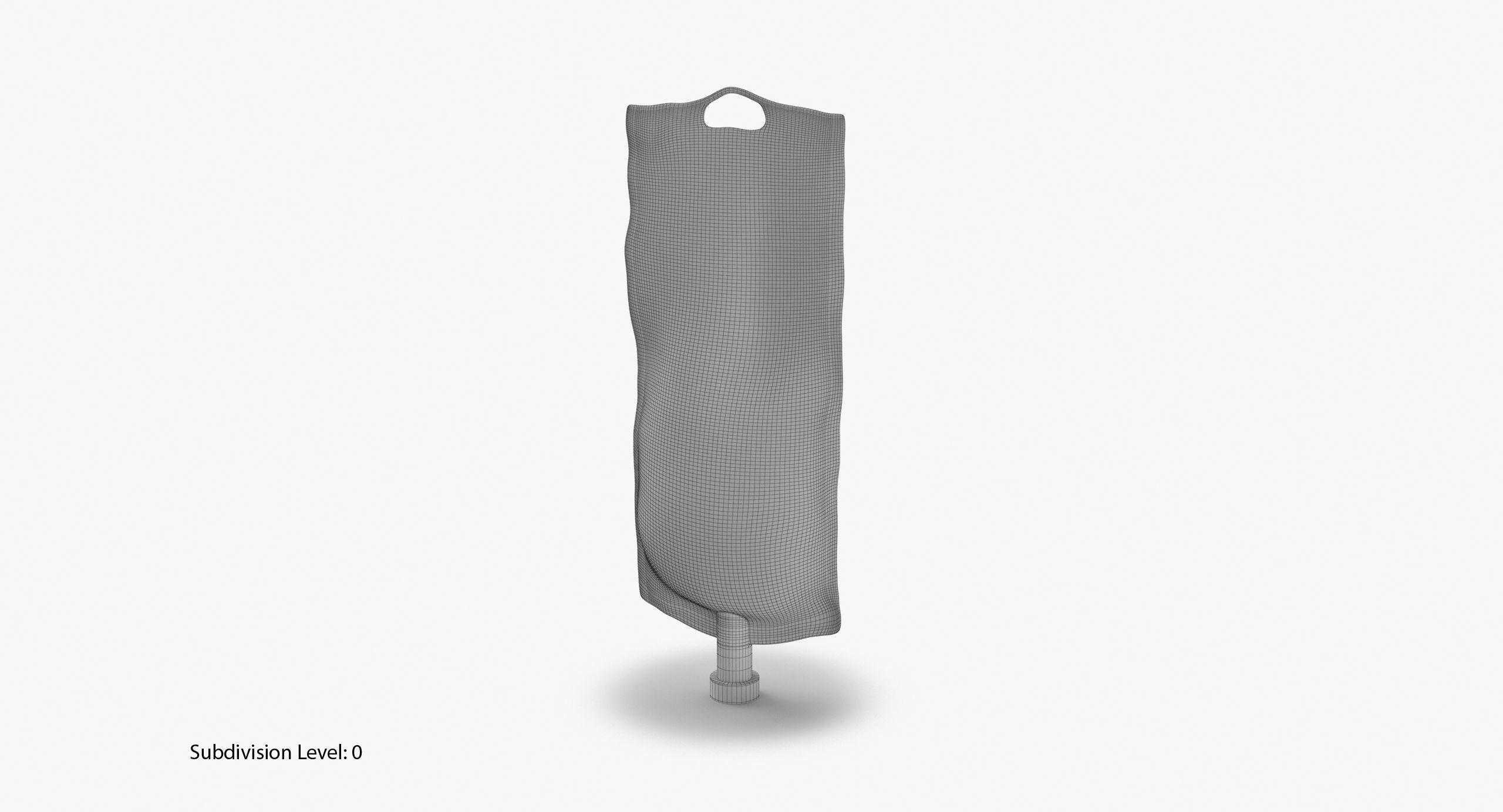 IV bag 500ml Low-poly 3D model_12