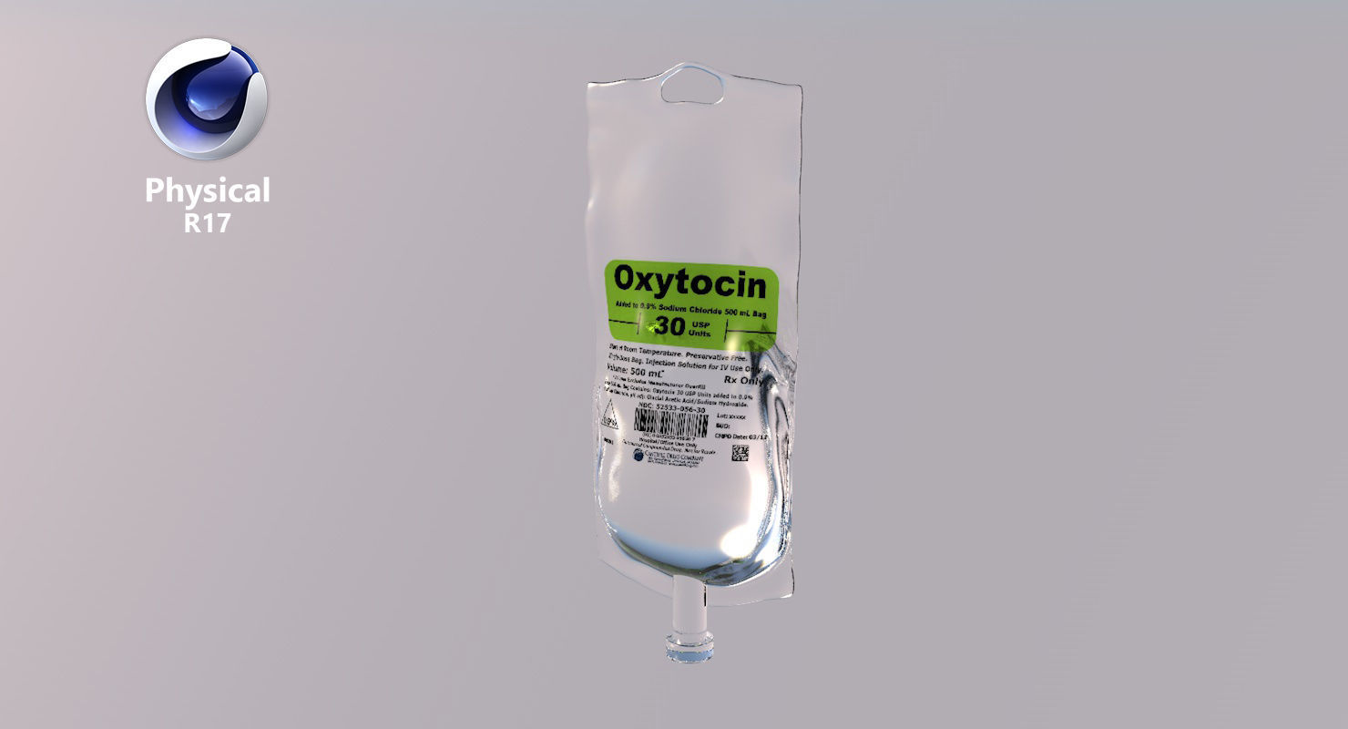 IV bag 500ml Low-poly 3D model_26