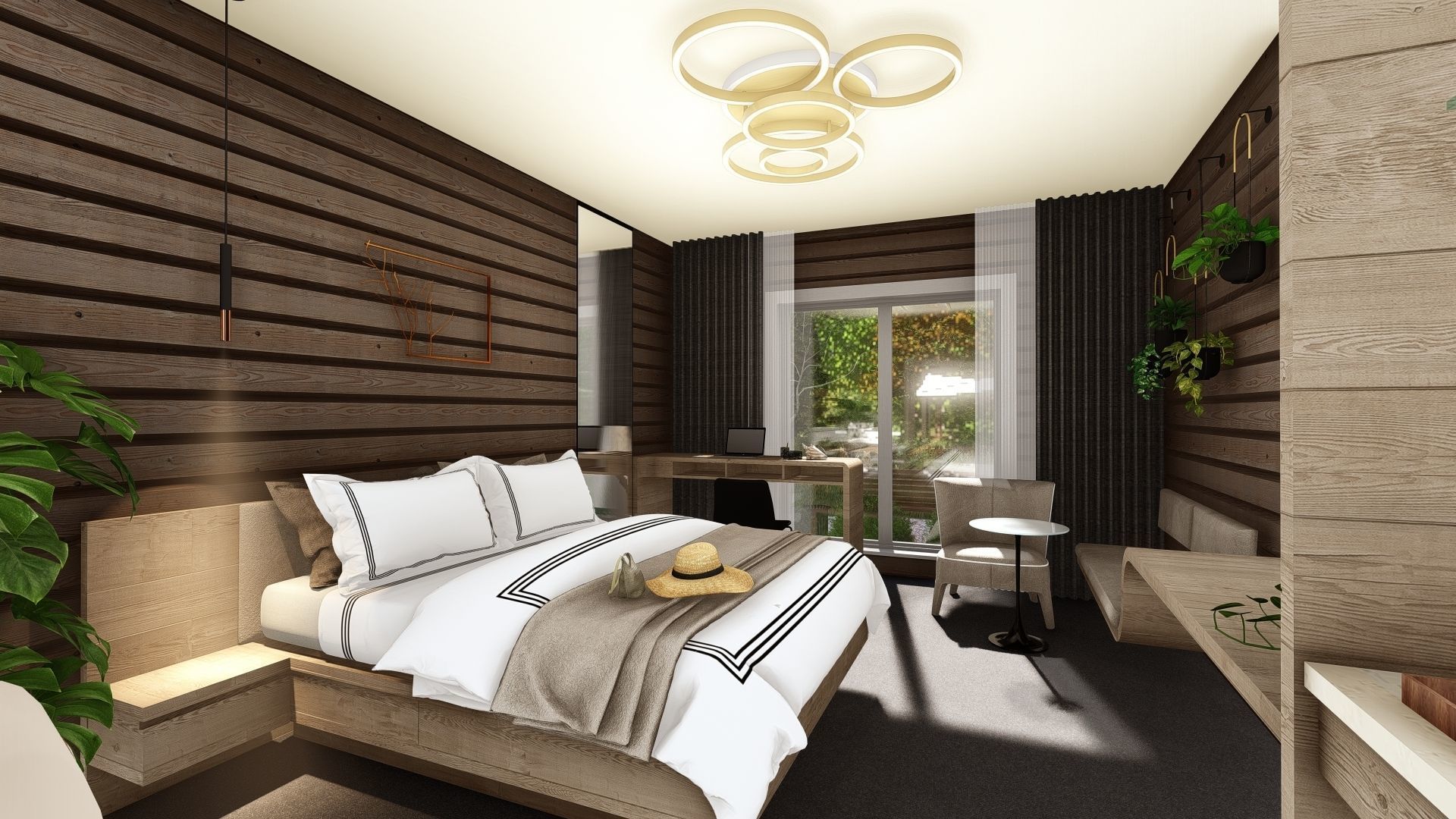 3D model of a wooden hotel 3D model_8