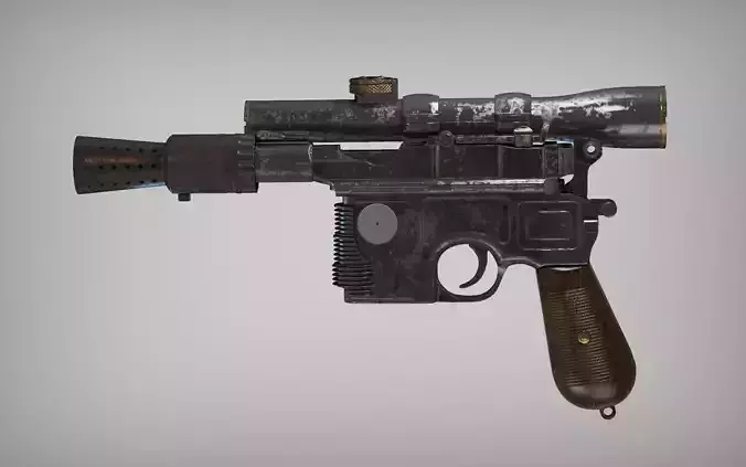 HAN SOLO DL-44 HEAVY BLASTER PISTOL FOR 3D PRINT 1to1 SCALE 3D print model