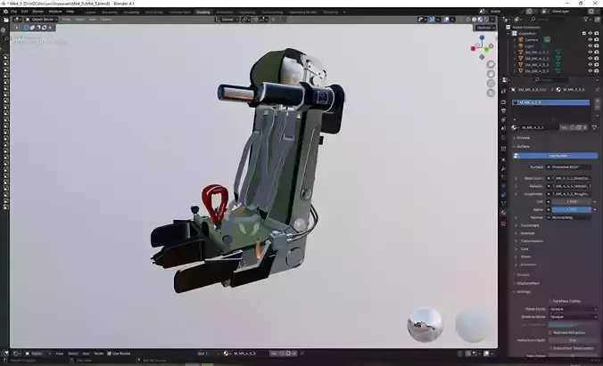 General Ejection Seat Low-poly 3D model