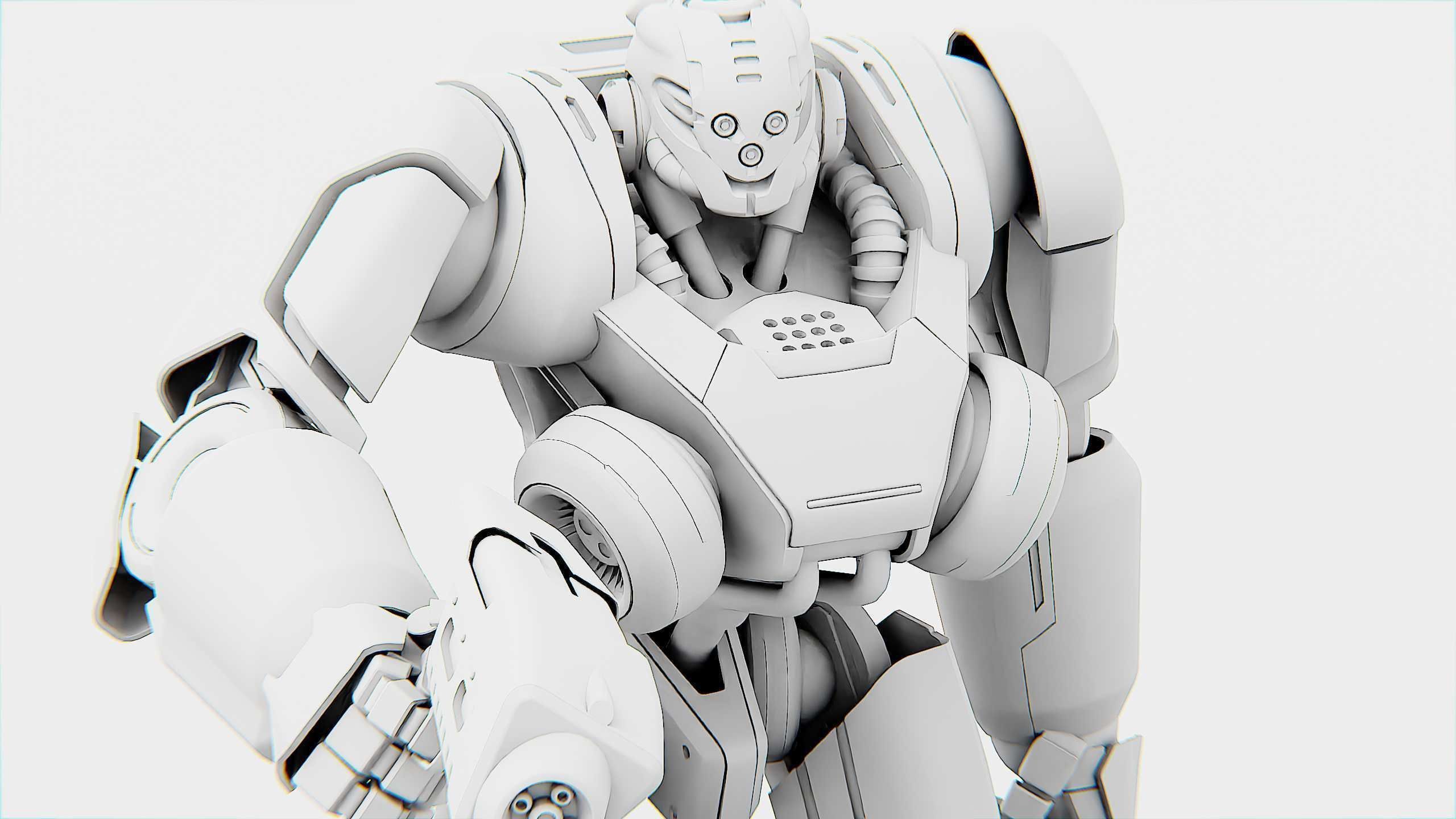 BATTLE DROID SYRIOS Rigged for Unreal Engine - Unity - MIXAMO 3D model_34