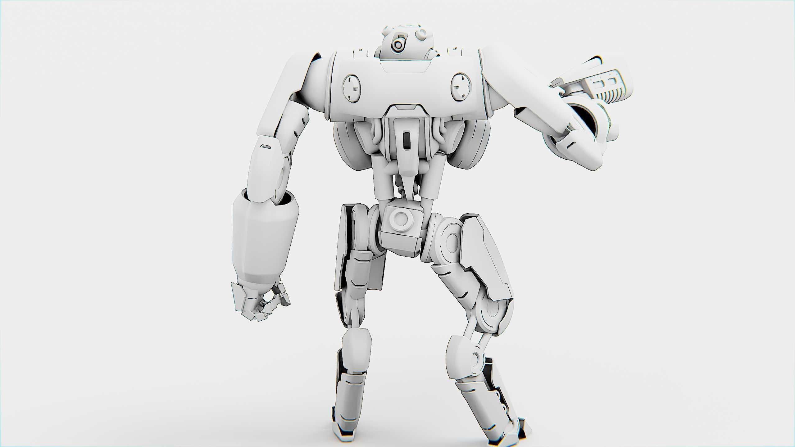 BATTLE DROID SYRIOS Rigged for Unreal Engine - Unity - MIXAMO 3D model_33