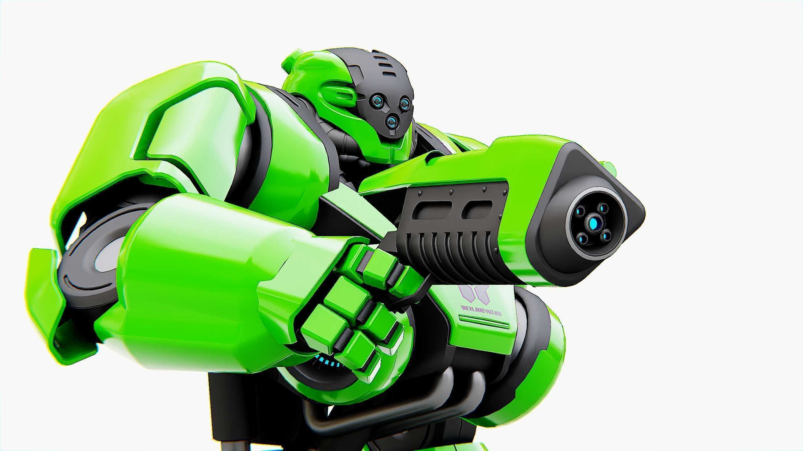 BATTLE DROID SYRIOS Rigged for Unreal Engine - Unity - MIXAMO 3D model_29