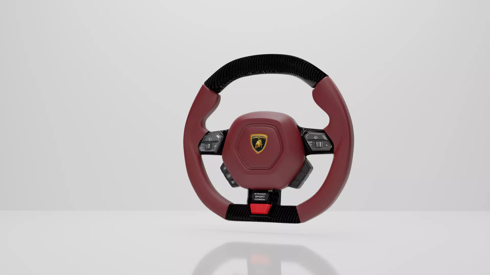 Lamborghini steering wheel Free 3D model_0