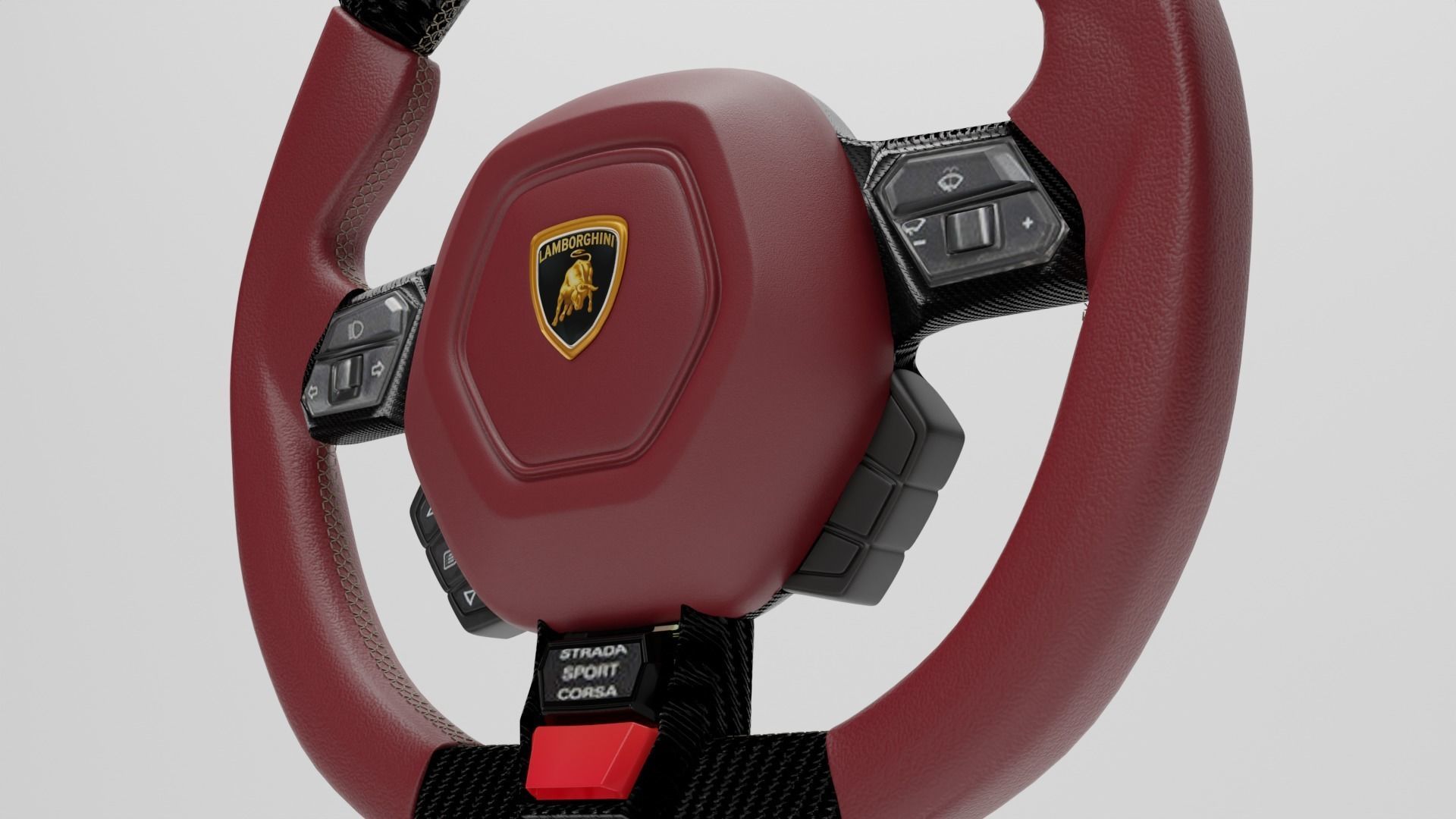 Lamborghini steering wheel Free 3D model_1