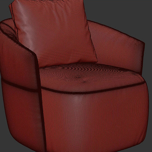 Alice Armchair 3D model 5