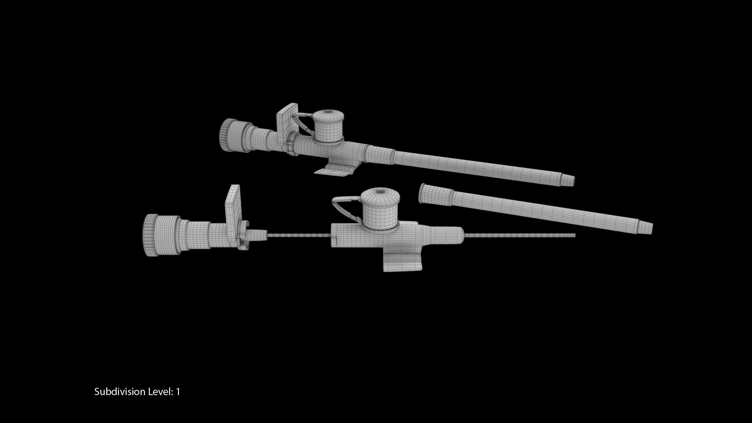 Peripheral Venous Catheter Low-poly 3D model_10