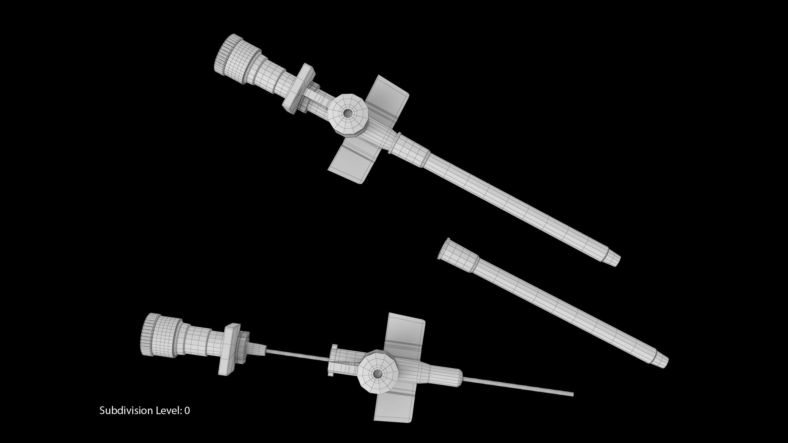 Peripheral Venous Catheter Low-poly 3D model_17
