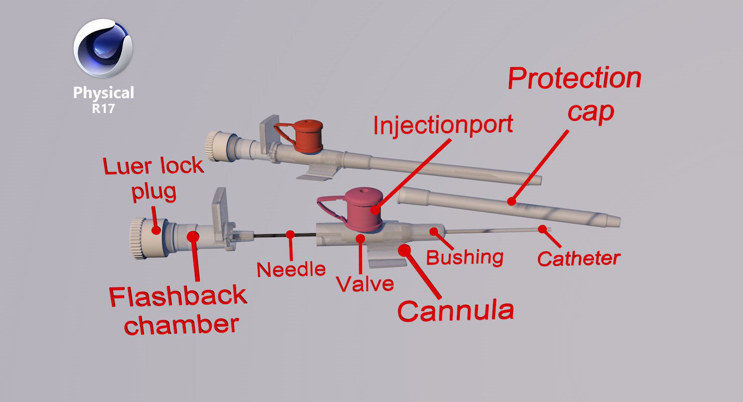 Peripheral Venous Catheter Low-poly 3D model_8