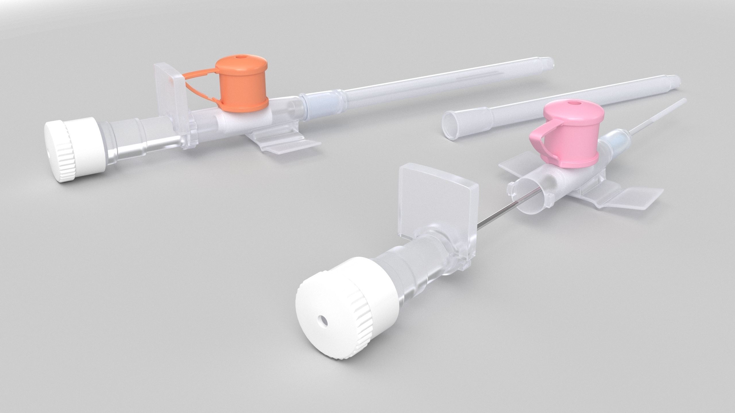 Peripheral Venous Catheter Low-poly 3D model_3