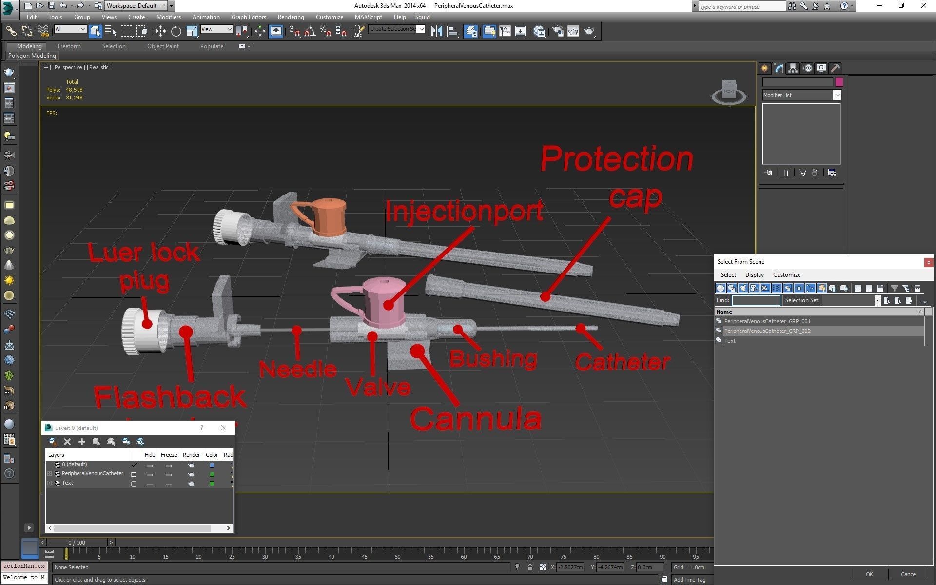 Peripheral Venous Catheter Low-poly 3D model_23