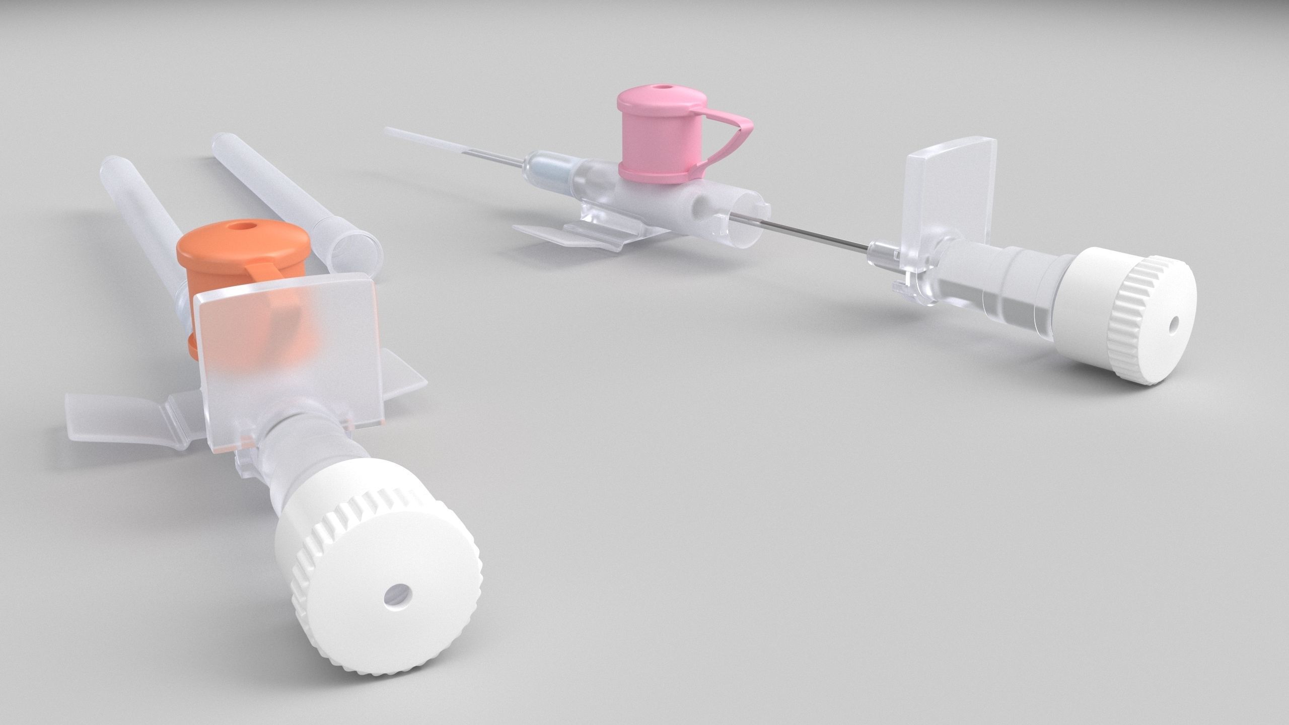 Peripheral Venous Catheter Low-poly 3D model_4