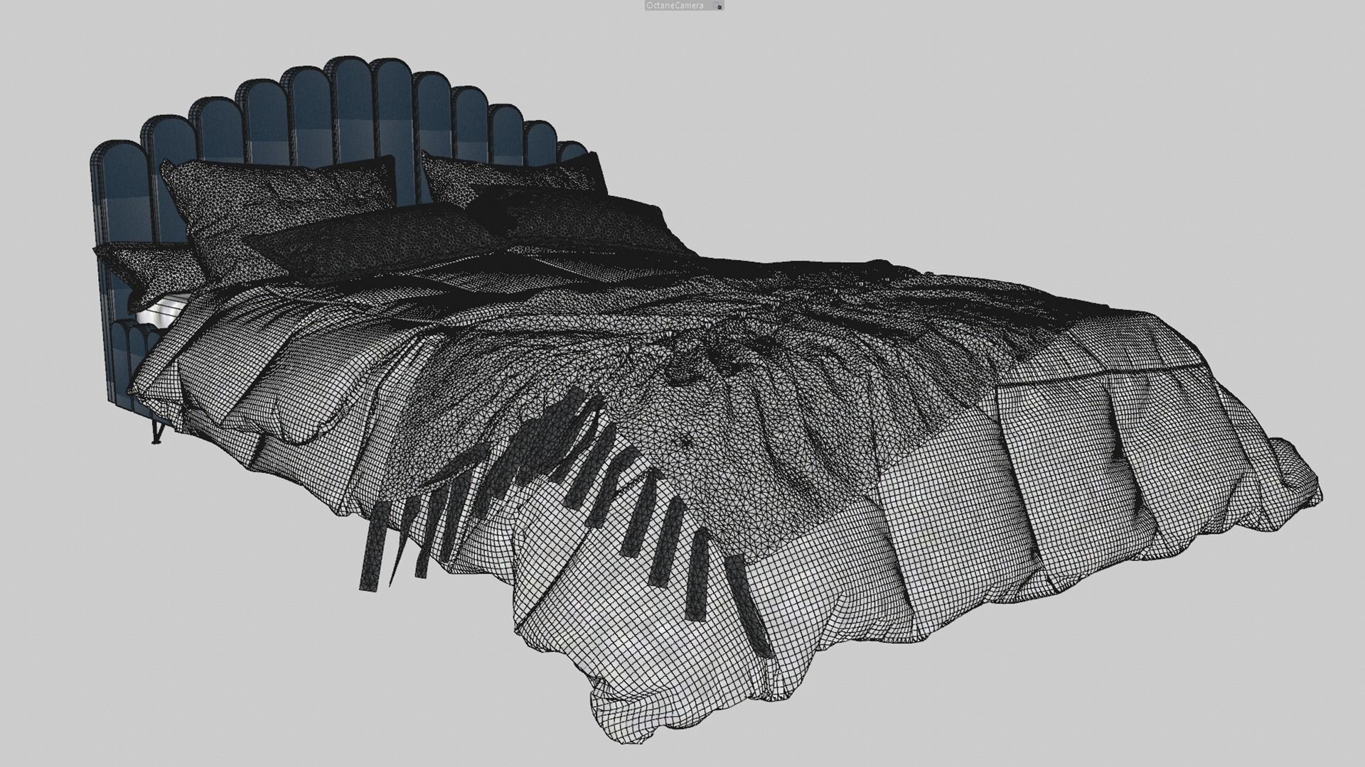 Double Bed 3D model_5