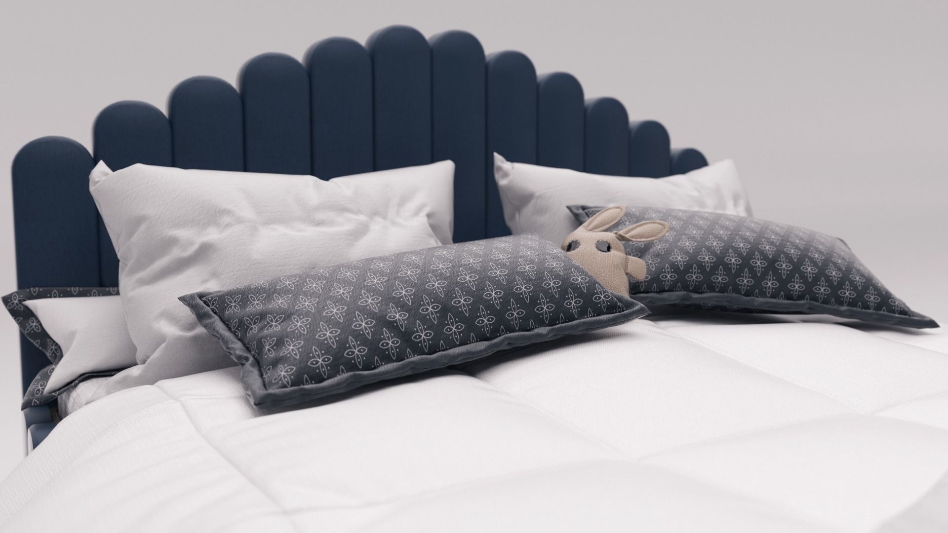Double Bed 3D model_3