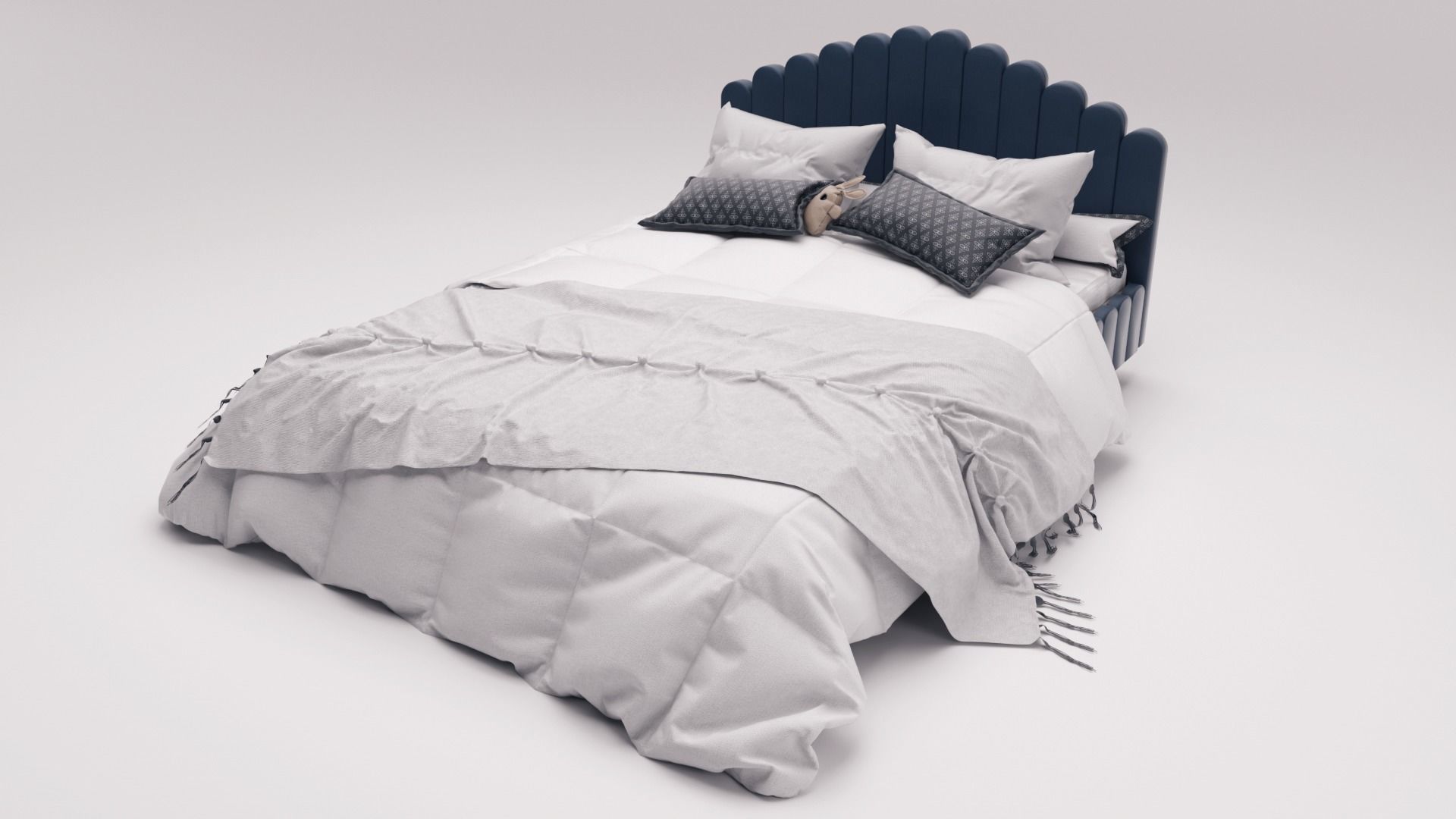 Double Bed 3D model_1