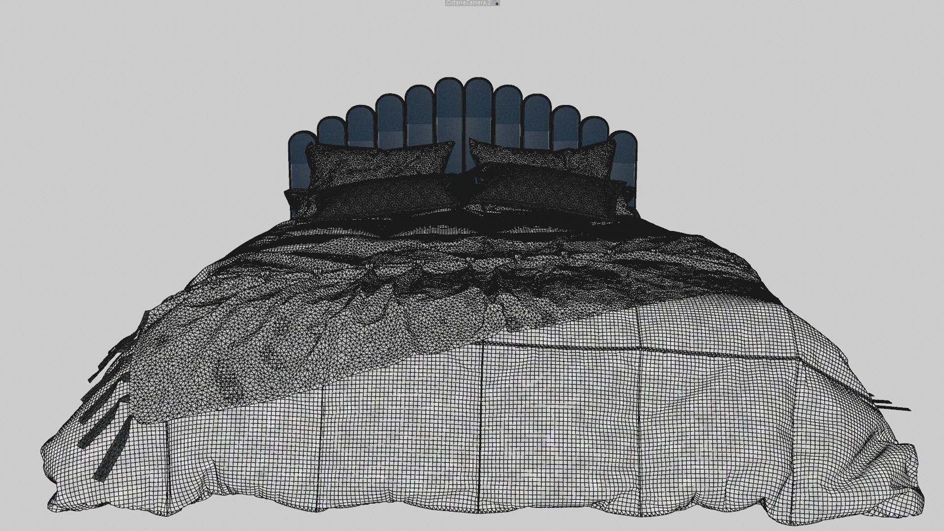 Double Bed 3D model_7