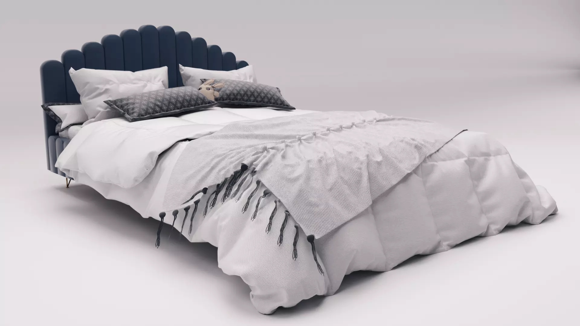 Double Bed 3D model_0