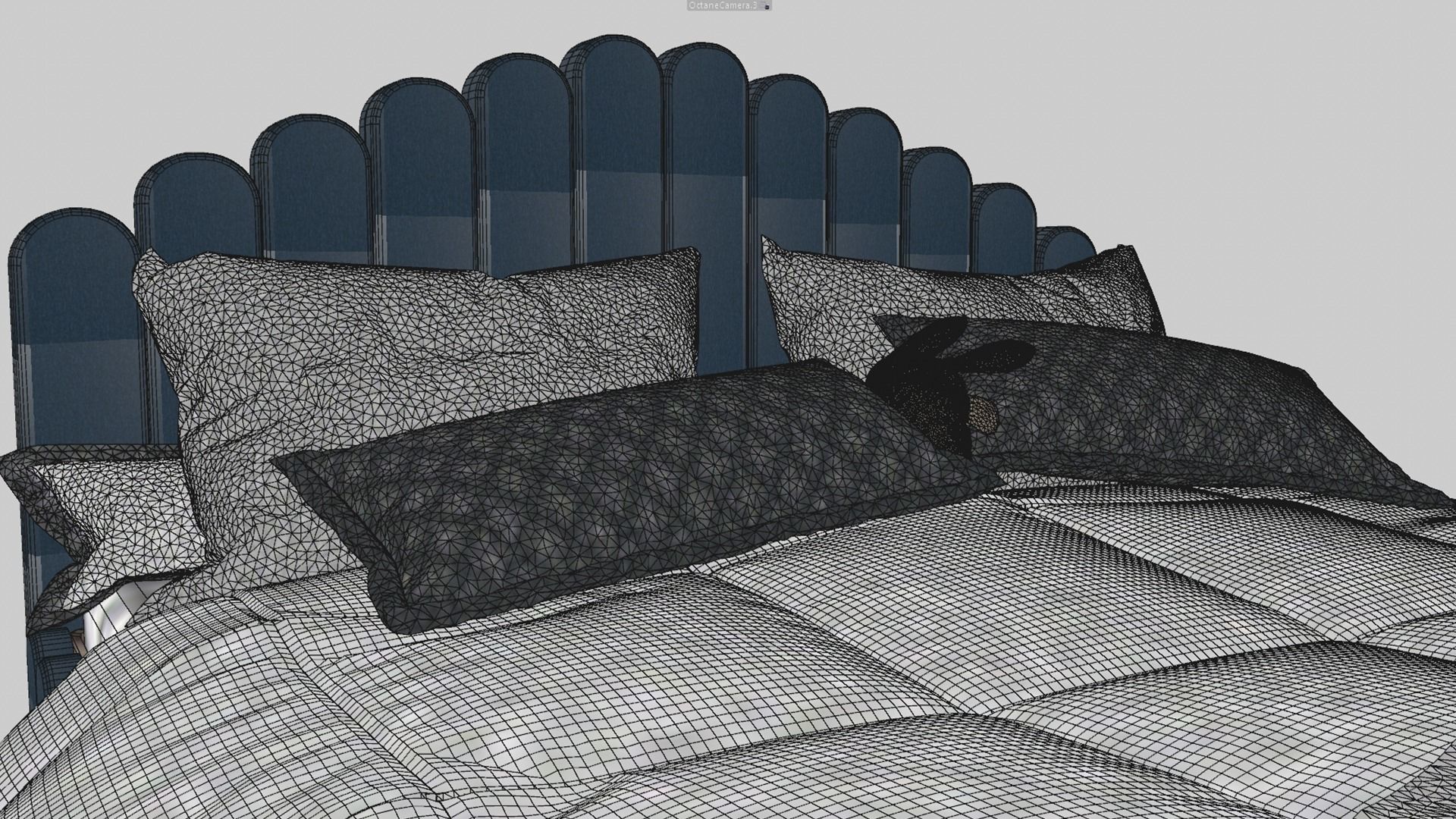Double Bed 3D model_8