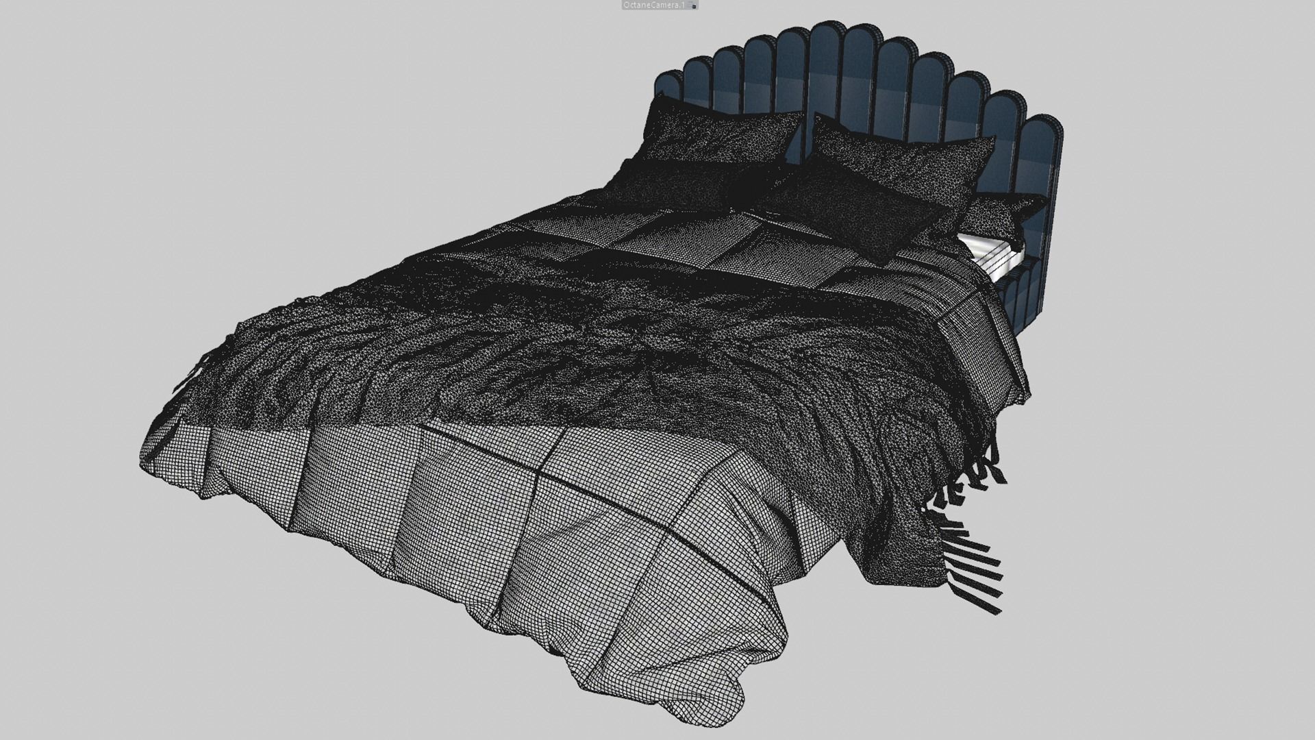 Double Bed 3D model_6