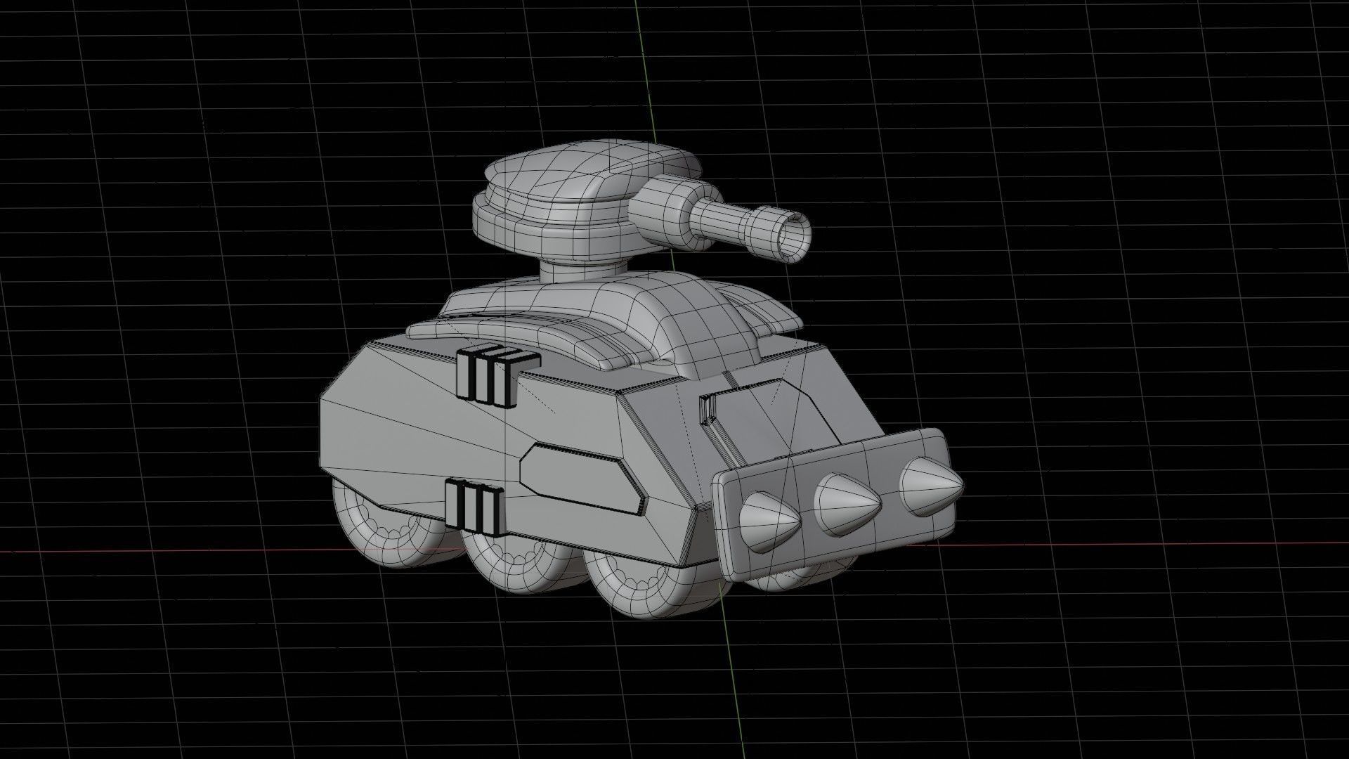 Army Tank 3D Illustration 3D model_1