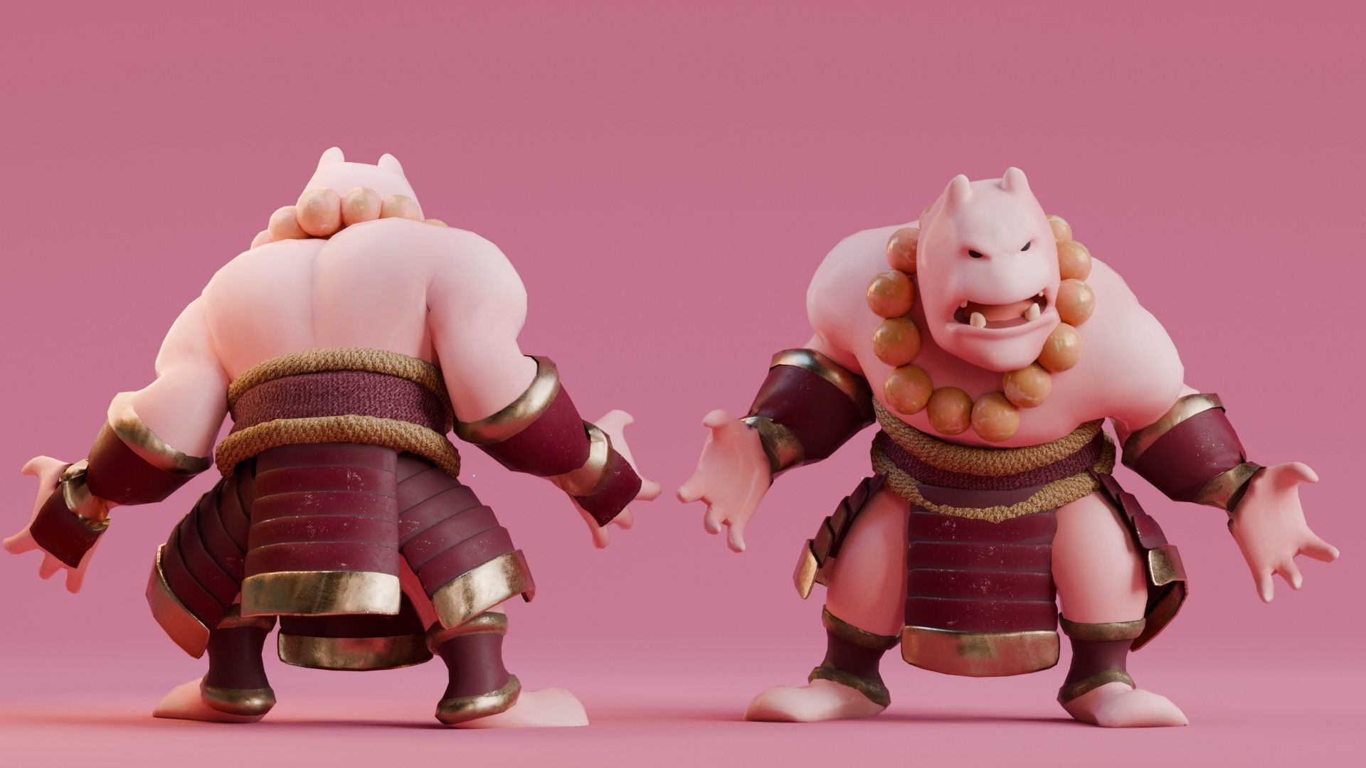 Low poly - Stylized Game Character Monster - Pringgo Low-poly 3D model_2