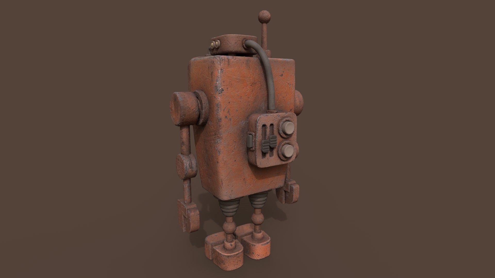 Stylized Witness Robot Low-poly 3D model_19