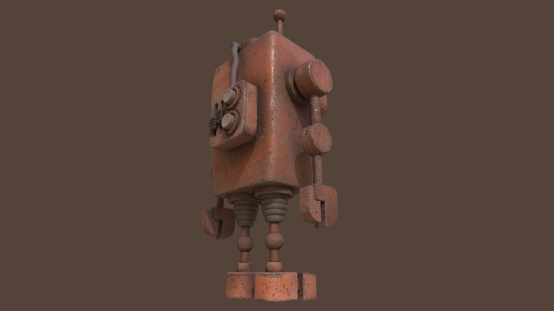 Stylized Witness Robot Low-poly 3D model_9