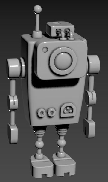 Stylized Witness Robot Low-poly 3D model_24