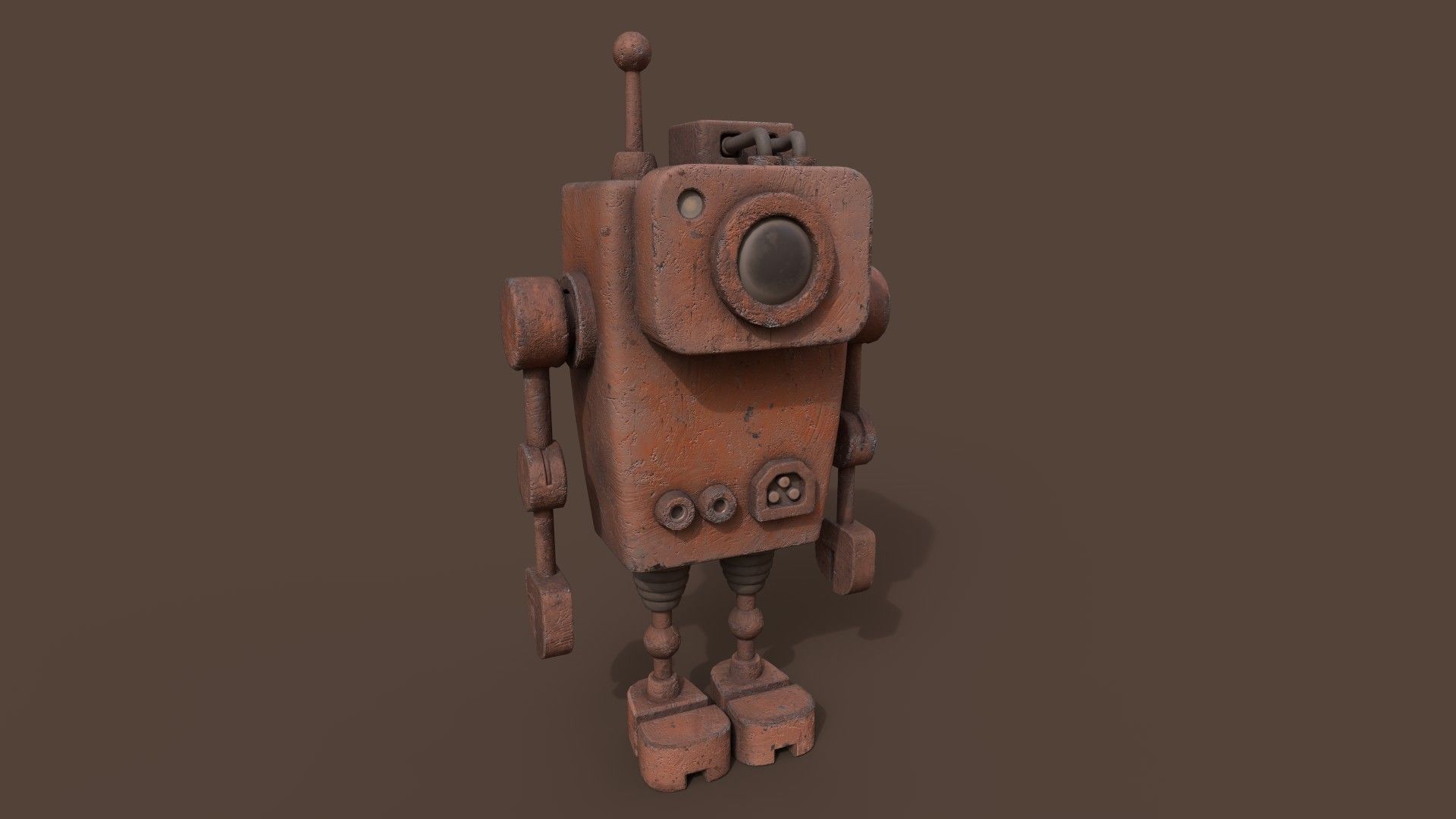Stylized Witness Robot Low-poly 3D model_1
