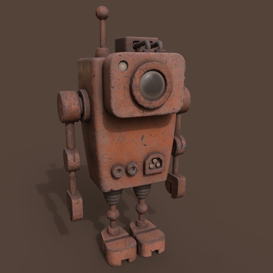 Stylized Witness Robot Low-poly 3D model_22