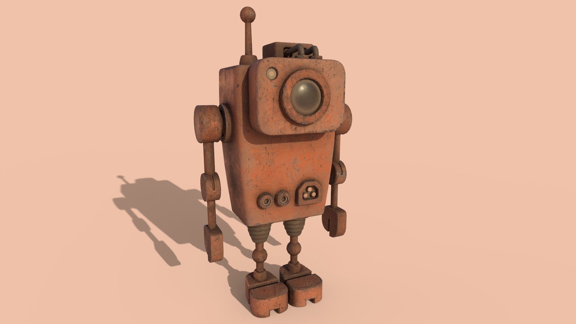 Stylized Witness Robot Low-poly 3D model_13