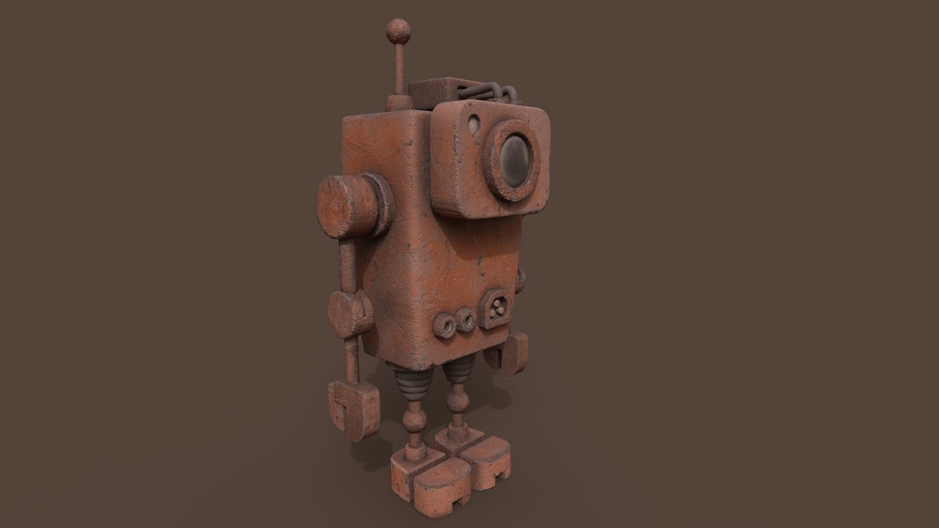 Stylized Witness Robot Low-poly 3D model_12