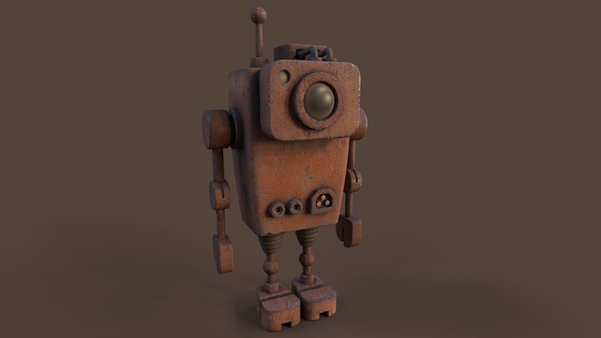 Stylized Witness Robot Low-poly 3D model_11