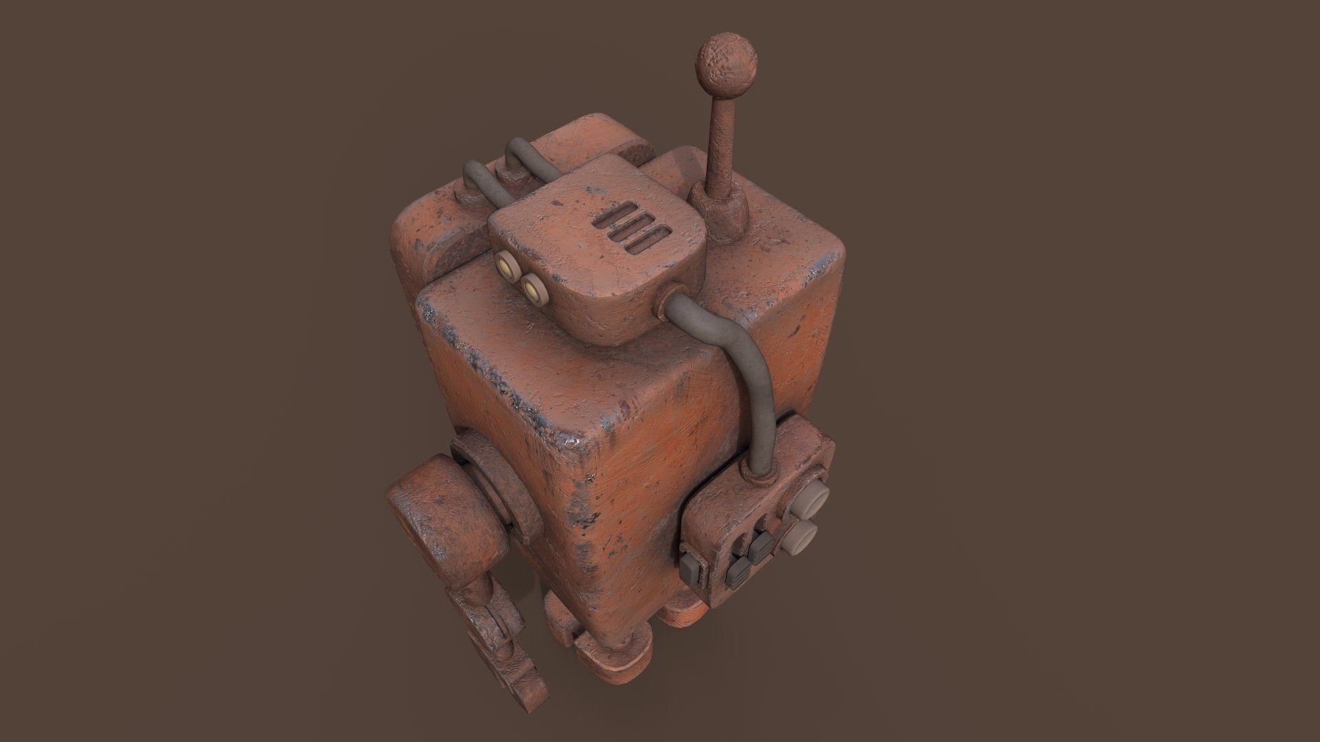 Stylized Witness Robot Low-poly 3D model_3