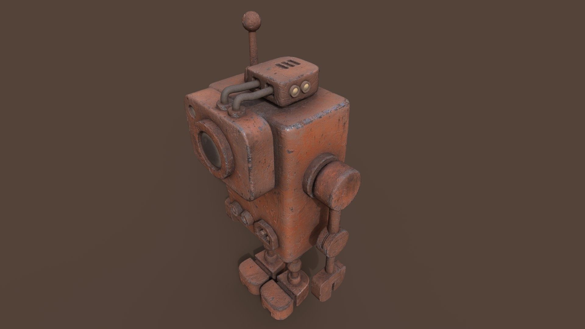 Stylized Witness Robot Low-poly 3D model_2