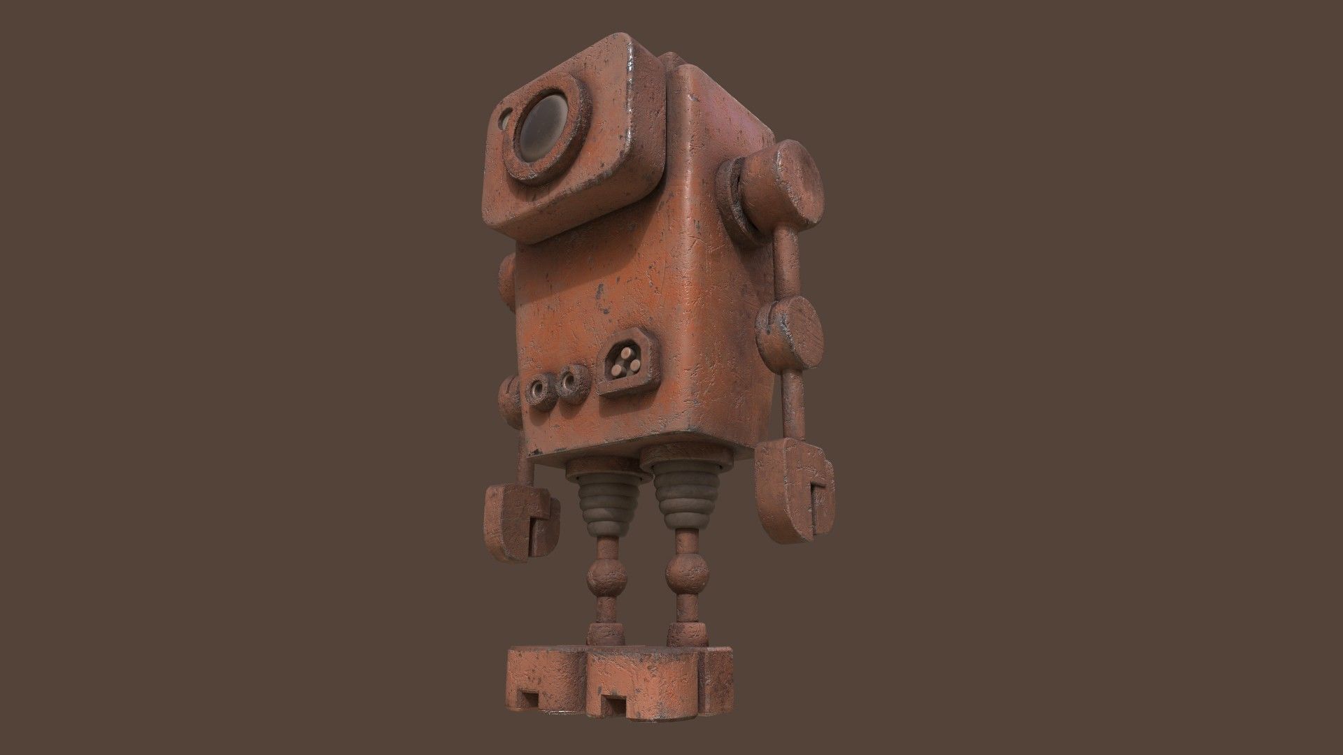 Stylized Witness Robot Low-poly 3D model_7