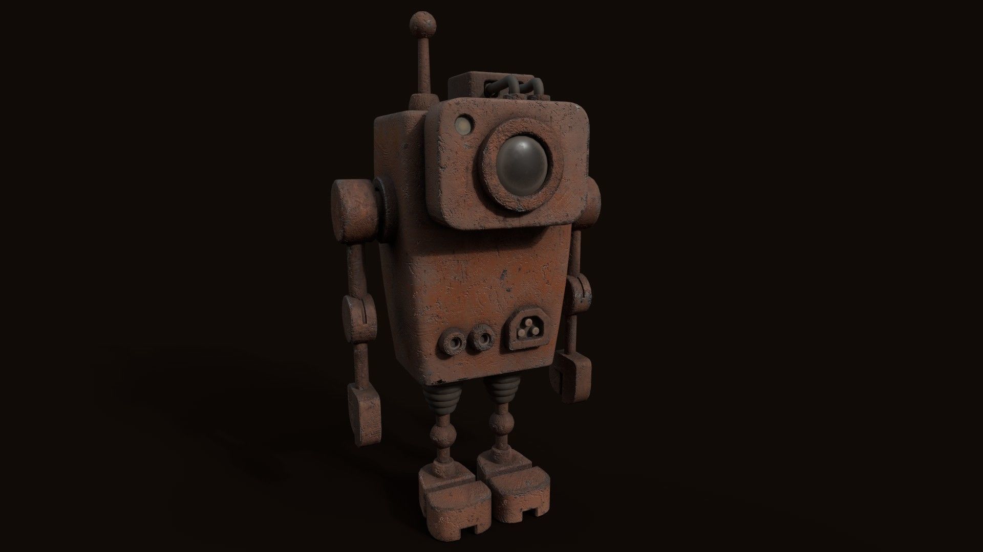 Stylized Witness Robot Low-poly 3D model_14