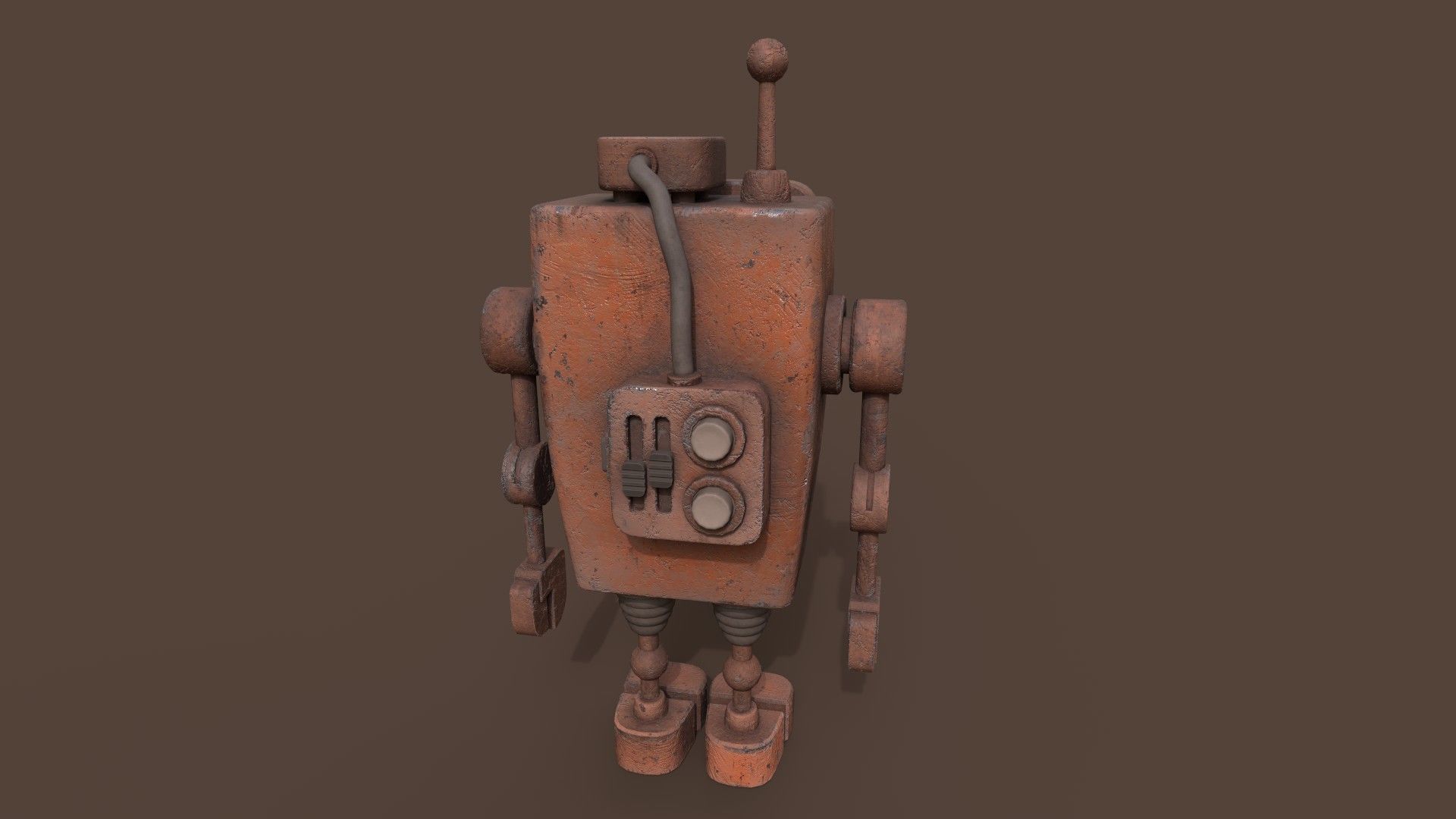 Stylized Witness Robot Low-poly 3D model_18