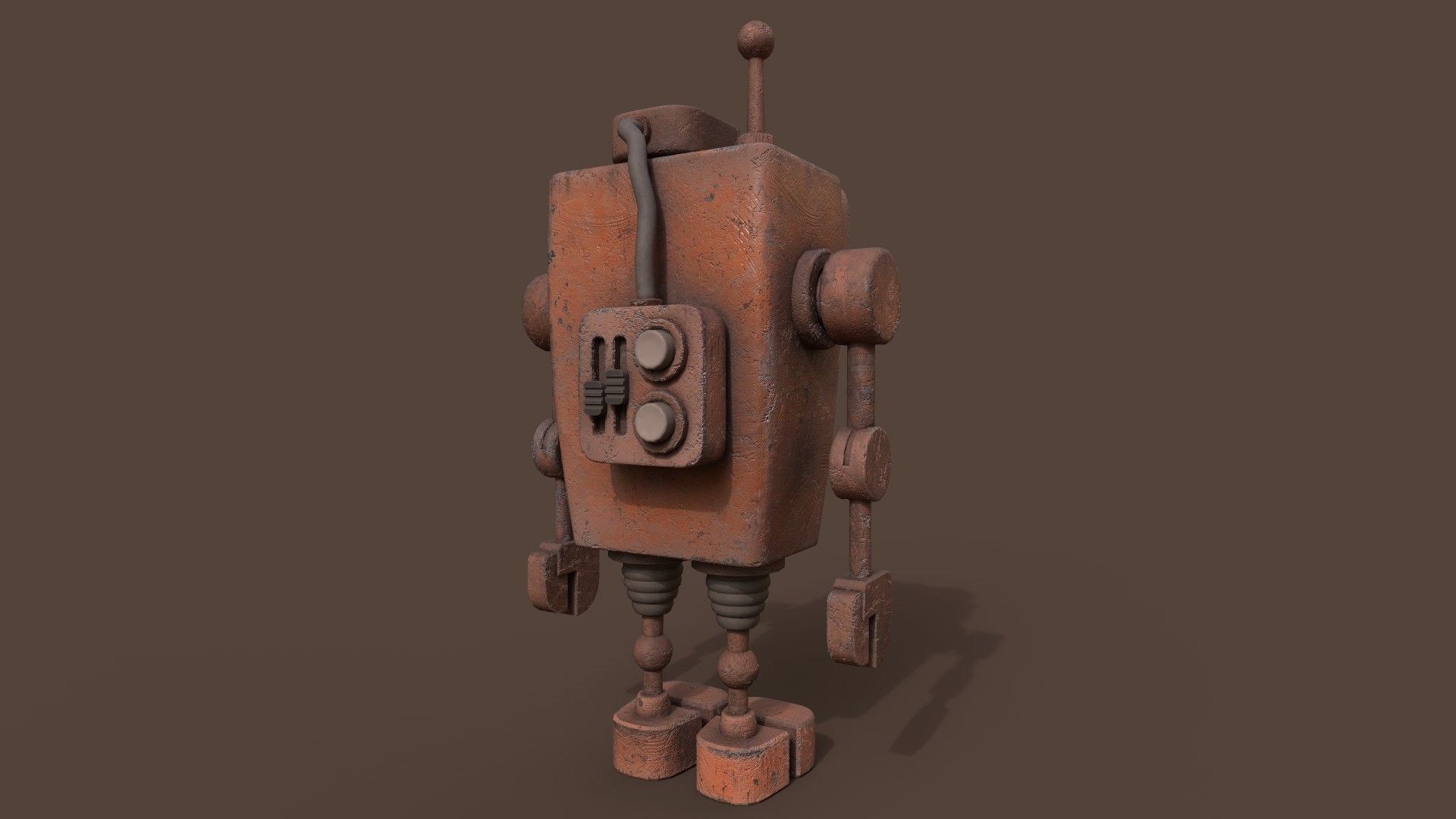 Stylized Witness Robot Low-poly 3D model_17