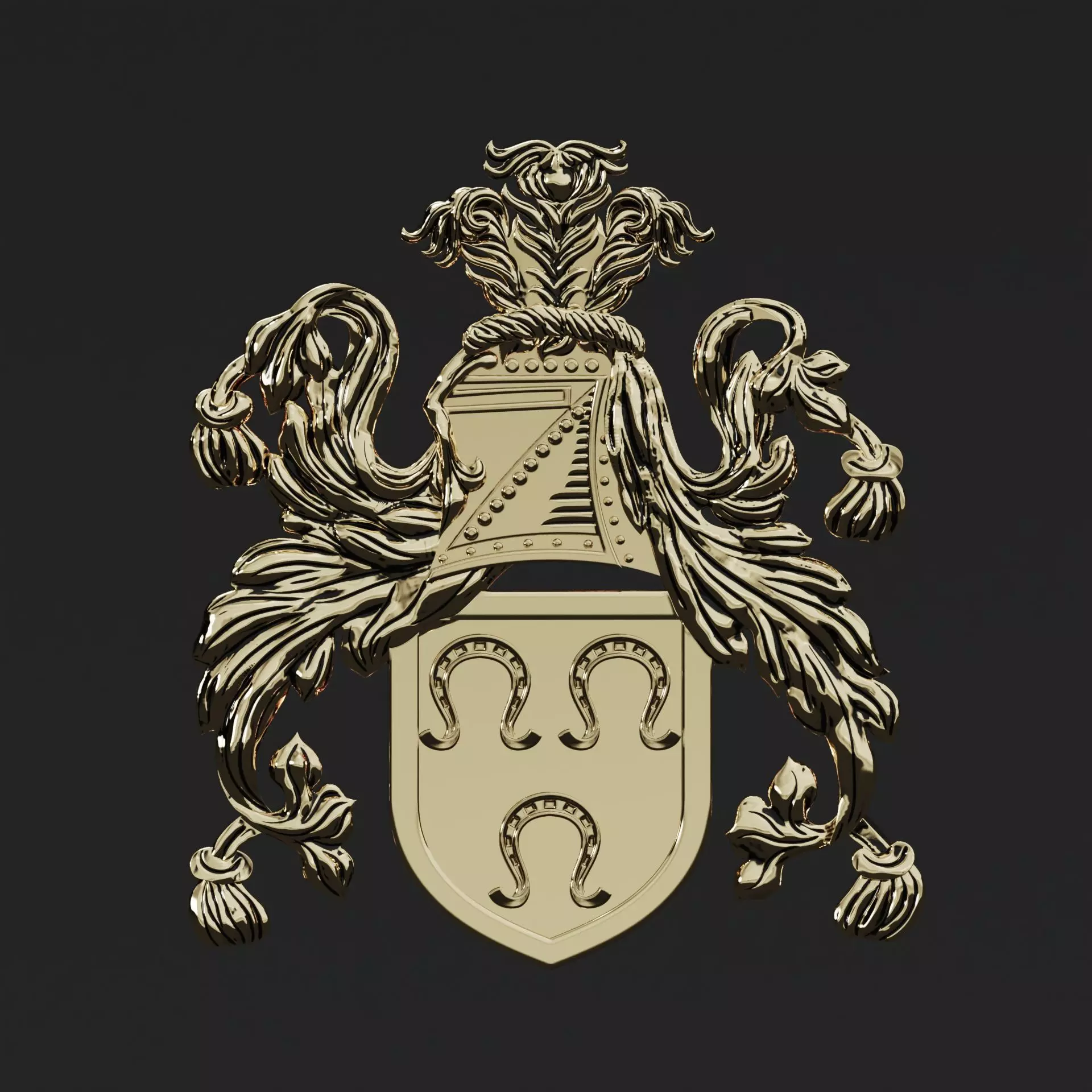 Arm of coat Family crest 3D print model_0