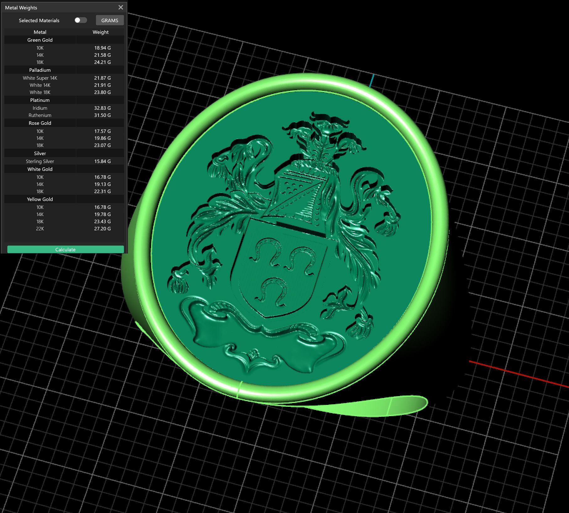 Arm of coat Family crest 3D print model_6
