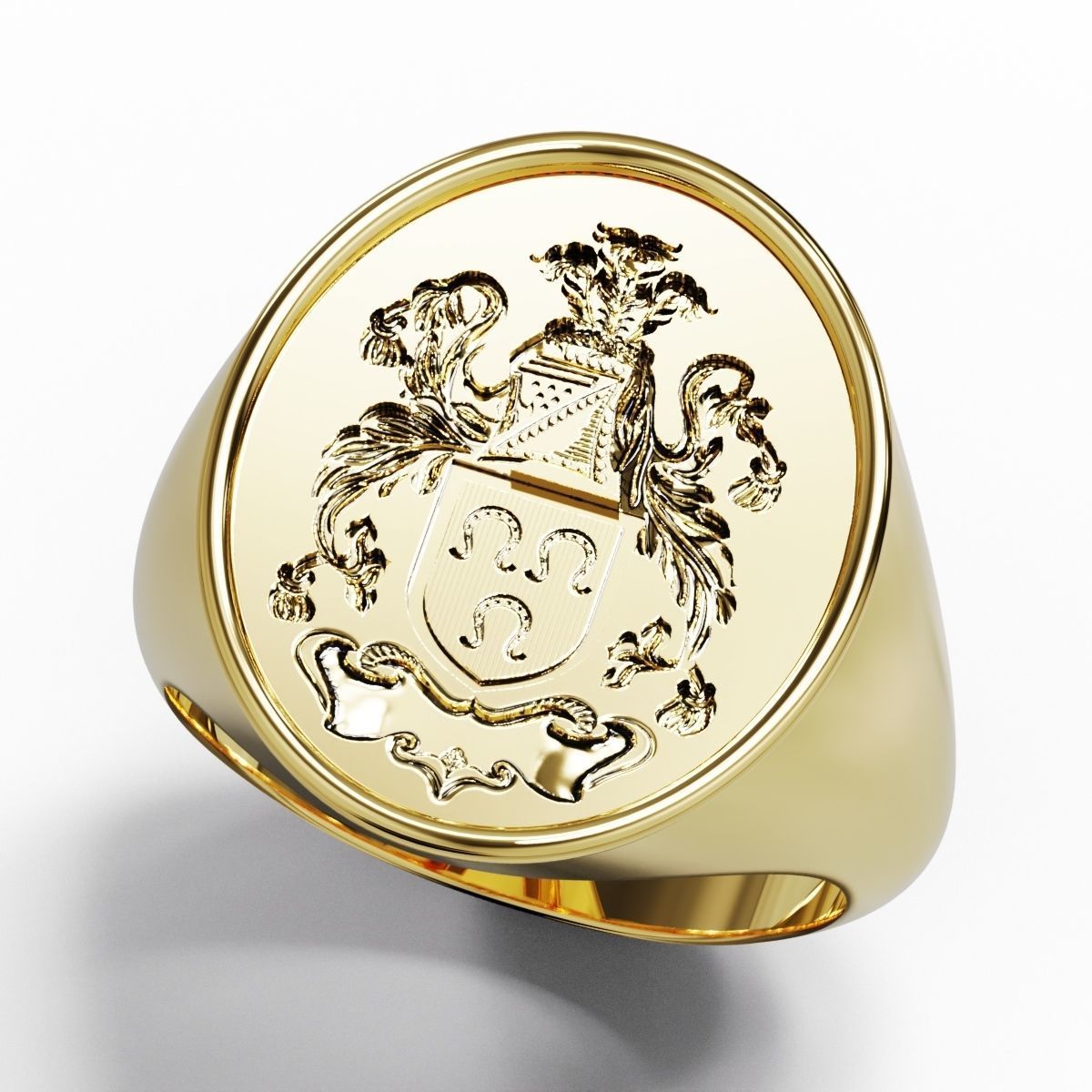 Arm of coat Family crest 3D print model_3