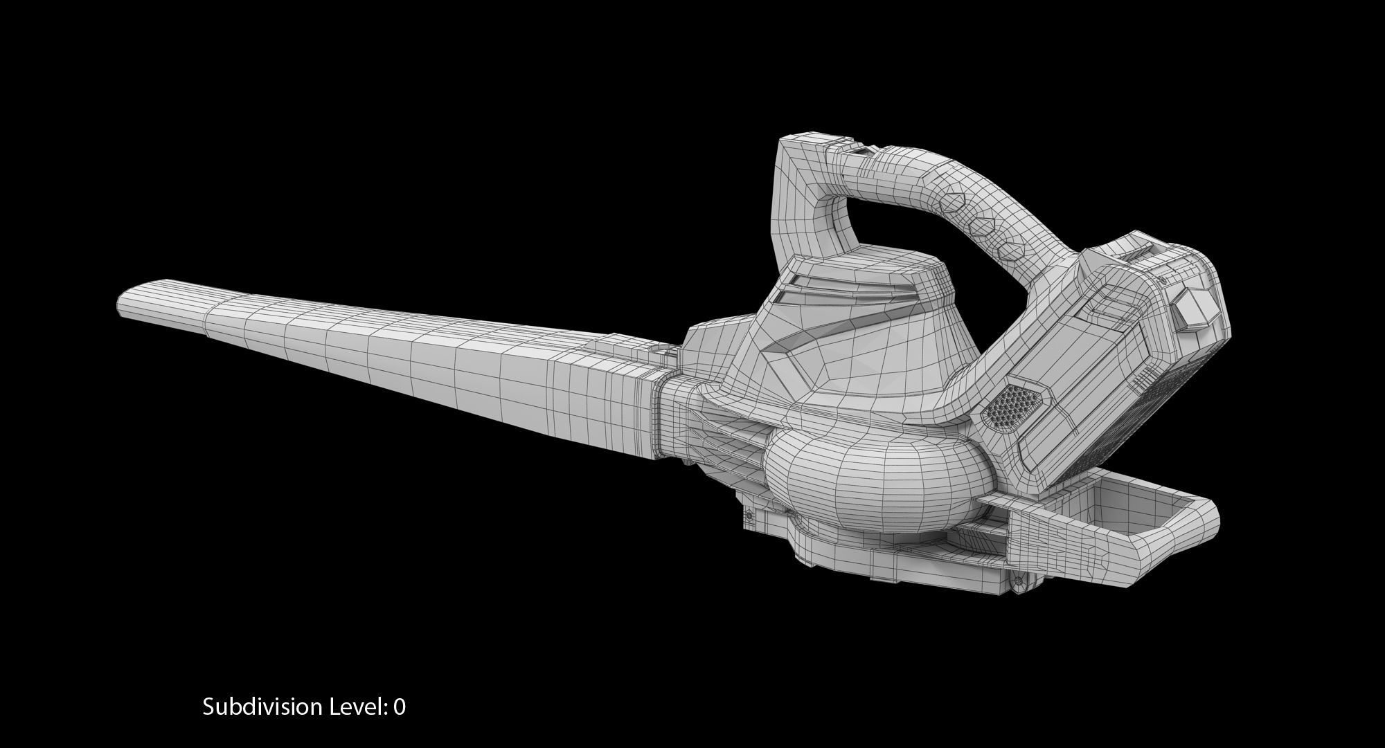 Leaf Blower DigiPro G-MAX 40V GreenWorks Low-poly 3D model_13