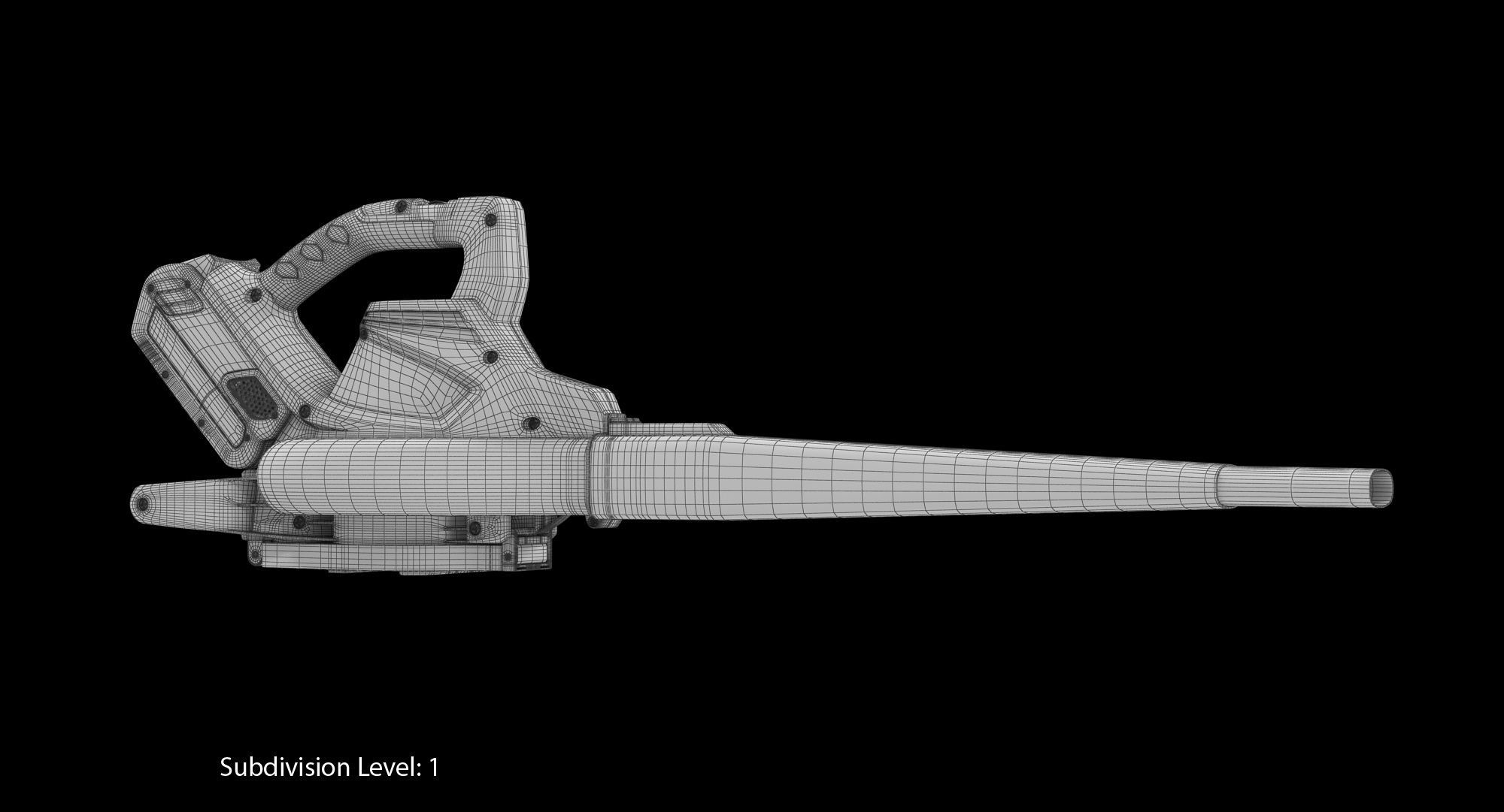 Leaf Blower DigiPro G-MAX 40V GreenWorks Low-poly 3D model_18