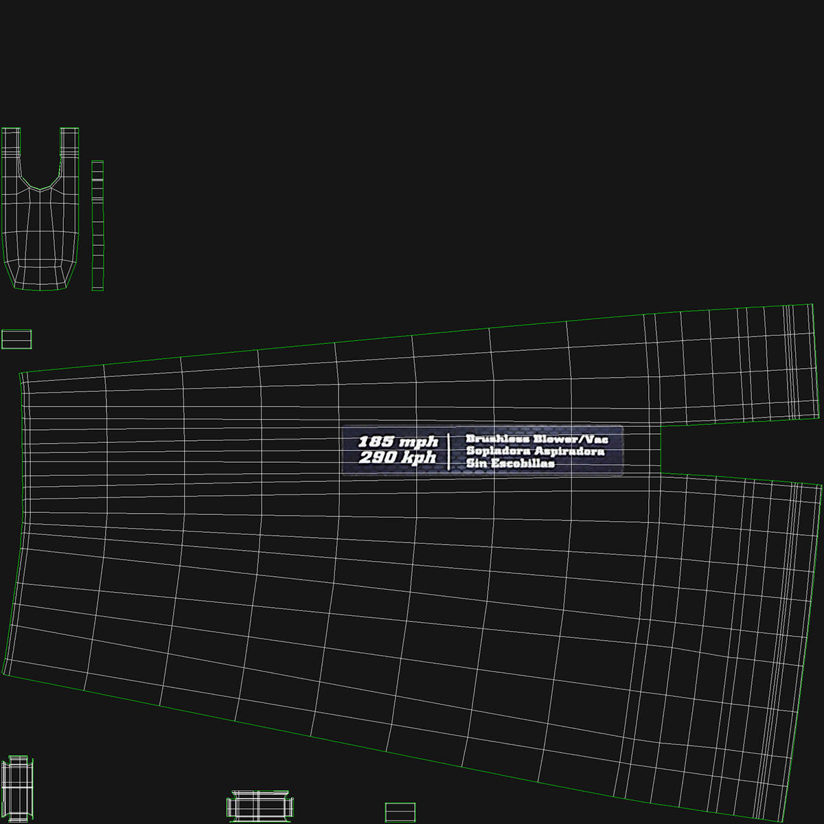 Leaf Blower DigiPro G-MAX 40V GreenWorks Low-poly 3D model_34