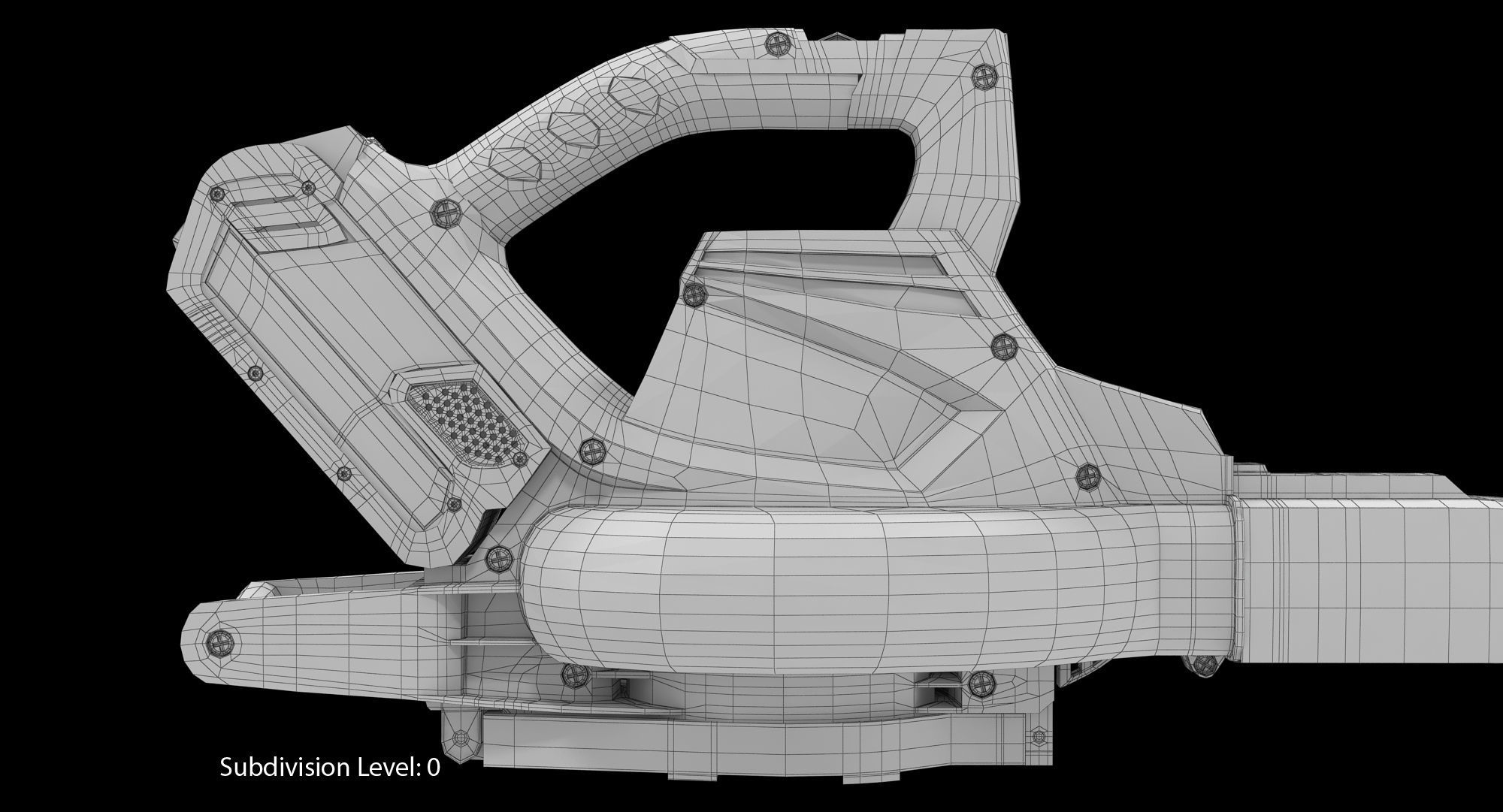 Leaf Blower DigiPro G-MAX 40V GreenWorks Low-poly 3D model_27